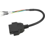 septpenta OBDII-OBD2-Buchse, 16-poliger K-Can-Line-Diagnose-Jumper-Tester-Stecker, Pigtail-Kabel-Kabel-Adapter Für Motorrad, Auto, LKW