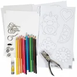 Creativ Company DIY Sets Plastikschrumpffolie Kreativ Mix Plastikschrumpfplatten , Accessoires, Kreativ Box