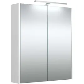 Welltime Badezimmerspiegelschrank »Joy«, in unterschiedlichen Breiten, mit LED, IP 44, FSC®, weiß, , 48673835-0 B/H/T: 58,2 cm x 65 cm x 12 cm,