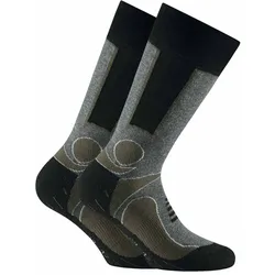 Rohner Basic Unisex Trekking Socken, 2er Pack - Basic Outdoor Socks, Sportsocken Khaki 35-38