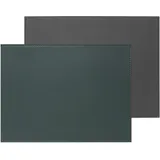 Freeform Duo Platzset Kunstleder, 40x30cm, Petrol/Anthrazit