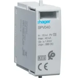 Hager SPV040 Steckmodul T2 1P Photovoltaic +/- für SPV340