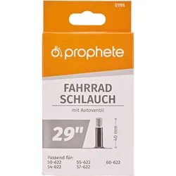 Fahrradschlauch PROPHETE, schwarz (farbe}), Fahrradschläuche, 48mm, Autoventil (AV), 29 Zoll (73,66cm)