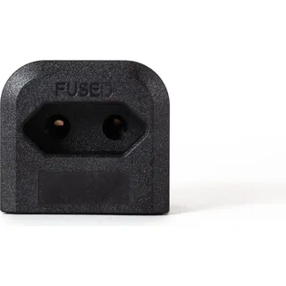 Steckdosenadapter Typ E (EU) auf Stecker Typ G (UK) Schwarz - Schwarz