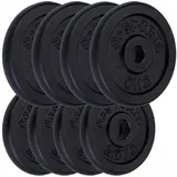 ScSPORTS ScSPORTS® Hantelscheiben Set, 30/35/40/60 kg, Ø 30/31 mm, Gusseisen, Schwarz - Gewichtsscheiben, Hantelgewichte, Fitness Scheiben, Gussscheiben