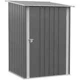 Modfu Gartenschrank, Grau, Metall, 100x160x103 cm, Aufbewahrung & Schutzhüllen