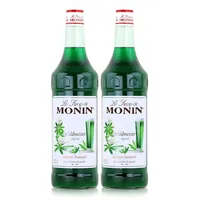 Monin Sirup Waldmeister 1L - Cocktails Milchshakes Kaffeesirup (2er Pack)