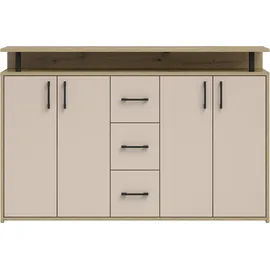 HBZ Drivno Sideboard 139 x 90 x 34 cm Beige / Artisan Eiche