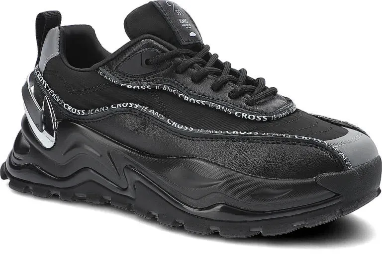 Schwarze Sneakers Cross Jeans Modische Damenschuhe, 40