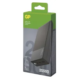 GP Powerbank M2+ 20C 20000mAh 2xUSB-C/1xUSB-A schwarz LED-Anz. - Schwarz