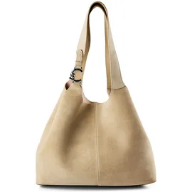 Coccinelle C-Easy Schultertasche Leder Beige/Rosa