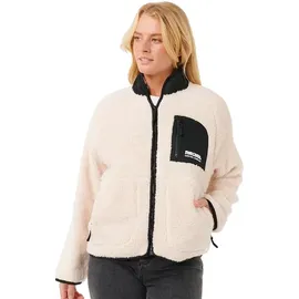 Rip Curl Shore Break Zip Fleece Off White/Black M