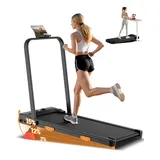 UMAY Laufband für Zuhause klappbar, 10KM/H Laufband mit Steigung für Zuhause 15%, kompaktes Walking Pad mit Steigung max. Belastung 159 kg