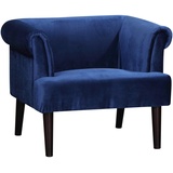 ATLANTIC home collection Sessel »Charlie«, Loungesessel mit Wellenunterfederung blau