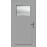 Aluminium Nebeneingangstür "DOROTHEA" 69 mm Weißaluminium RAL 9006 innen öffnend DIN rechts