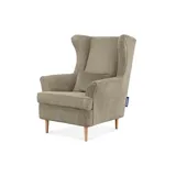 Konsimo Ohrensessel Stralis Textil 82 x 108 x 80 cm Grau mit Kissen