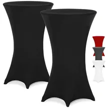 DETEX Stehtischhusse Schwarz Ø 60-65 cm 2er Set