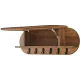 [en.casa] Wandgarderobe Vilkön 80 x 16 x 30 cm Walnuss