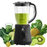 SUPERLEX Smoothie Maker 1.5 Liter großer Standmixer für Smoothies Shakes Suppen