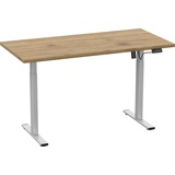 VCM höhenverstellbarer Schreibtisch stufenlos elektrisch höhenverstellbar Lona 110x50 silber 110,0 x 50,0 cm