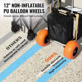 Vevor Bollerwagen Strandkarre grau