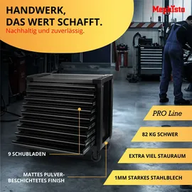 Mephisto Pro-Line Werkzeugwagen Werkstattwagen mit 9 Schubfächer ohne Werkzeug