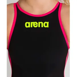 Arena Badeanzug Damen Schwarz/Fluo Gelb 32