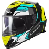 LS2 FF800 Storm II Tracker Helm schwarz-gelb, Größe M