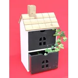 DanDiBo Ambiente Dandibo - Minikommode Haus Kommode 14b407 Schrank Mit 2 Schubladen 43 Cm Ordner Küchenregal