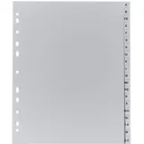 Exacompta Ordnerregister DIN A4 Vollformat, Überbreite A-Z grau 20-teilig, 1 Satz