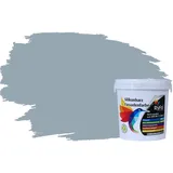 RyFo Colors Silikonharz Fassadenfarbe Lotuseffekt Trend Denimgrau 1l - bunte Fassadenfarbe, weitere Grau Farbtöne und Größen erhältlich, Deckkraft Klasse 1