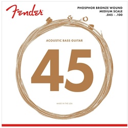 Fender Saiten, 7060 Phosphor Bronze Acoustic Bass Strings Medium Scale 45-100