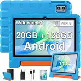 10 Zoll Kinder Tablet Android 14, 20GB RAM 128GB ROM bis 1TB, Octa Core, WiFi 6, Widevine L1, 6000mAh Akku, BT 5.0, Kindersicherung - Blau