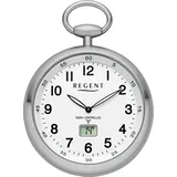 REGENT Taschenuhr REGENT, silber (edelstahlfarben), Taschenuhren, Damen, Taschenuhr, Quarzuhr, Herrenuhr, Funk, Kette