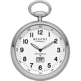 REGENT Taschenuhr REGENT, silber (edelstahlfarben), Taschenuhren, Damen, Taschenuhr, Quarzuhr, Herrenuhr, Funk, Kette