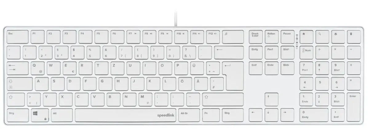 SPEEDLINK SL-640010 Tastatur Büro USB Deutsch Weiß