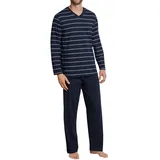 SCHIESSER Herren Schlafanzug lang - Nightwear Set, Dunkelblau_159622, 58