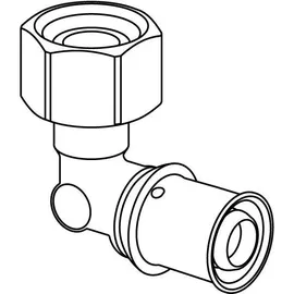 Uponor S-Press Plus SK-Winkelverschraubung Geberit 16 mm x 1/2'