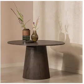 Woood DAHEIM Esstisch Maan Ø 120 cm Dekor Braun Dunkelbraun