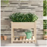 vidaXL Pflanzkasten mit Ablage 90x90x76 cm Massivholz Tanne
