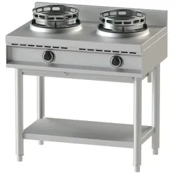 KBS Gastrotechnik KBS Gas Wokherd 2 Brenner Standgerät 2X13Kw 900x600 x850 mm Pilotflamme