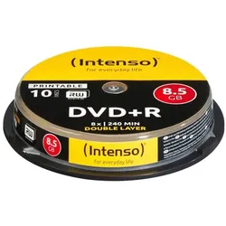 1x10 Intenso DVD+R 8,5GB 8x Speed, Double Layer printable