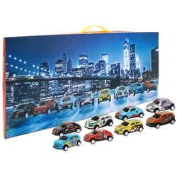 Spetebo Spielzeug-Auto Miniatur Fahrzeuge Auto Set - 24 Teile, (Packung, 1 tlg), Kinder Spielzeug Ralley Wagen zum Aufziehen bunt