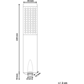 Beliani Duschkopf YARARI Messing Gold