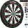 Tectake tectake® Dartscheibe aus robustem Sisal mit ultradünnem Draht, extra breiter Fangring, Zubehör aus Anspitzer, 16 Flight-Schützern und Startlinie