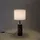 just light. Tischleuchte Beistelllampe Tischlampe Schlafzimmerlampe Holzdekor Stoff H 58 cm