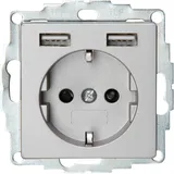 Kopp Schuko-Steckdose Unterputz stahlfarben 2 St.