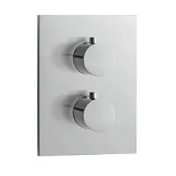 Herzbach Design iX Fertigmontageset 17.503050.2.09 Edelstahl gebürstet, Unterputz-Brause-Thermostat square