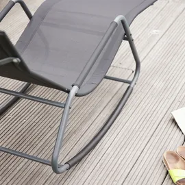 Siena Garden Aliano Schaukelliege 143 x 57 x 84 cm Schwarz