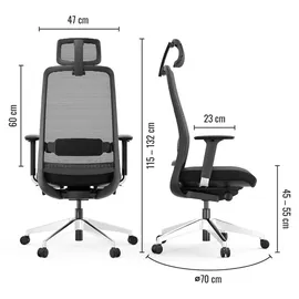 Yaasa Chair Expert Netzrücken Schwarz